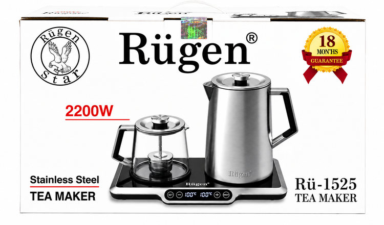 چای ساز کنار هم روگن آلمان اصل مدل RU-1525 با ۱۸ ماه ضمانت